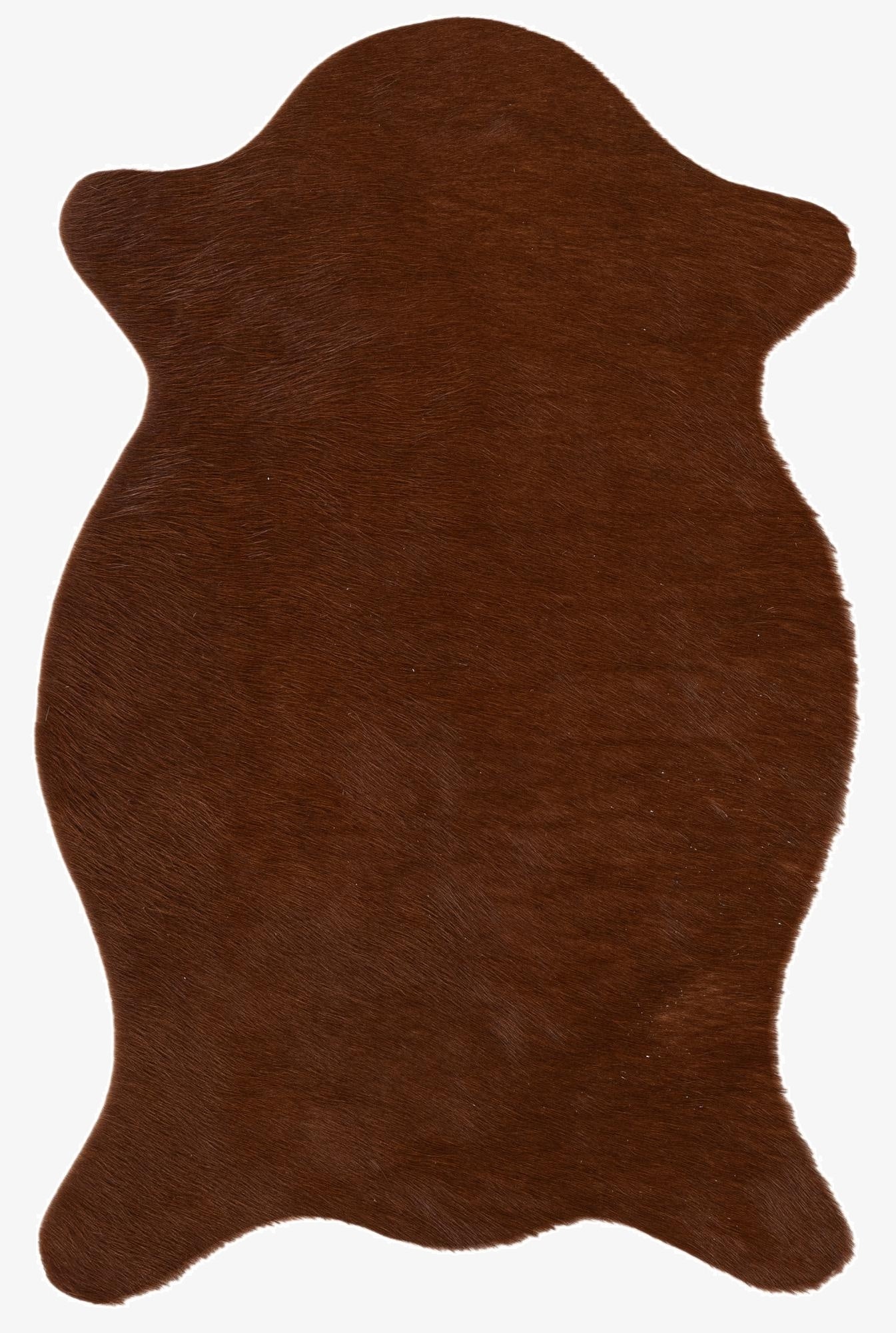  1' 8 x 2' 7 Cowhide Leather Rug