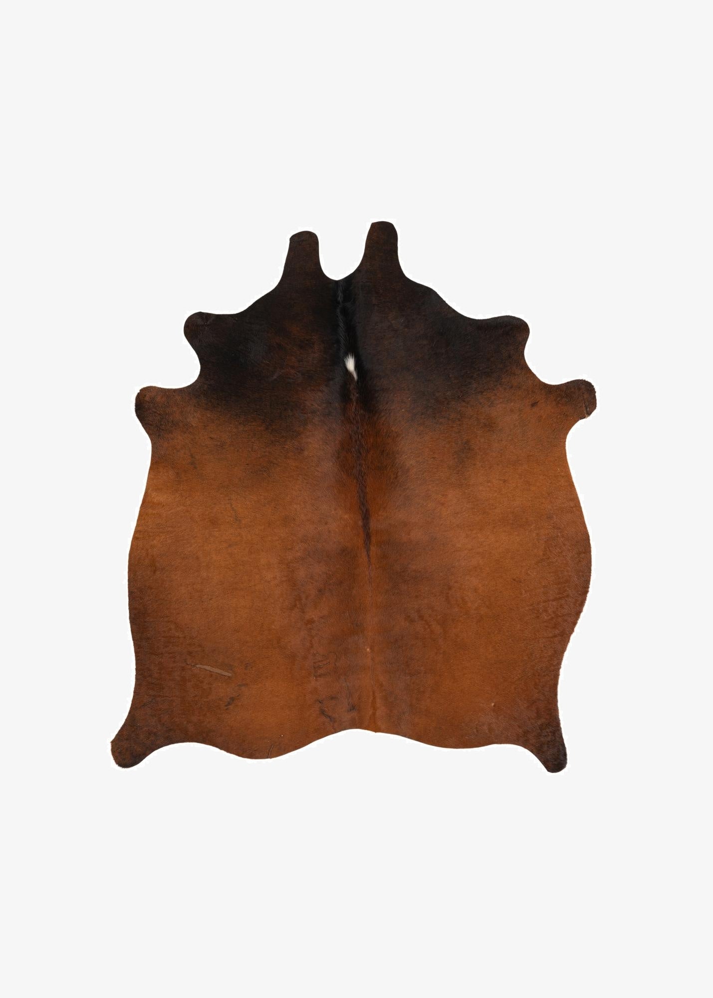  4' 4 x 5' 1 Cowhide Leather Rug