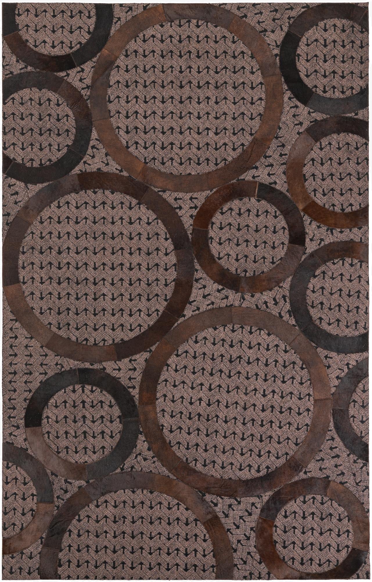  5' x 8' Cowhide Leather Rug