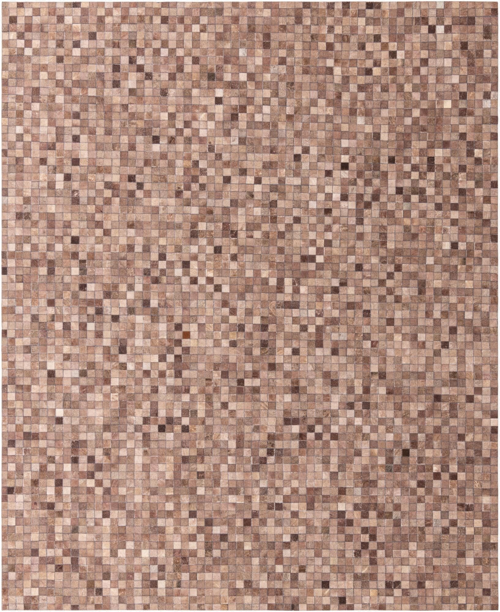  8' x 9' 9 Cowhide Leather Rug