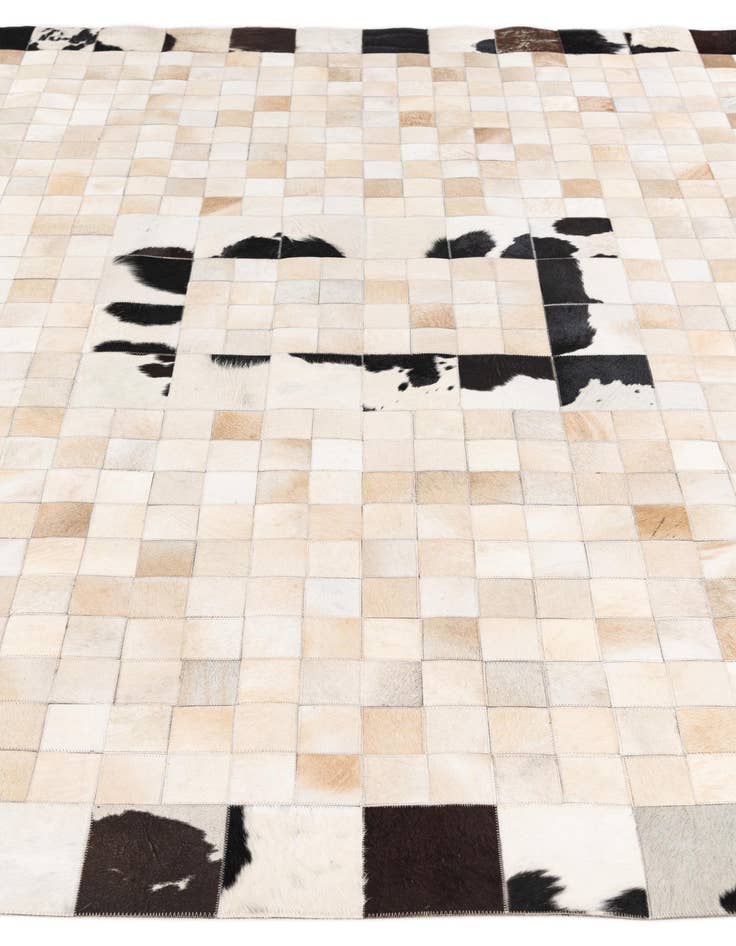 Detail image of  8' x 9' 10 Cowhide Stocks Rug