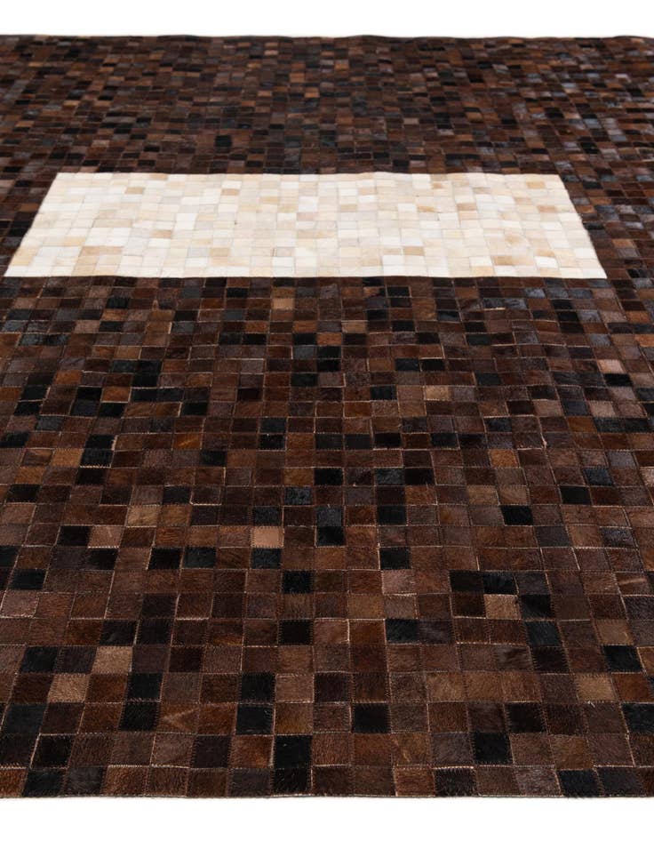 Detail image of  8' 2 x 10' Cowhide Stocks Rug