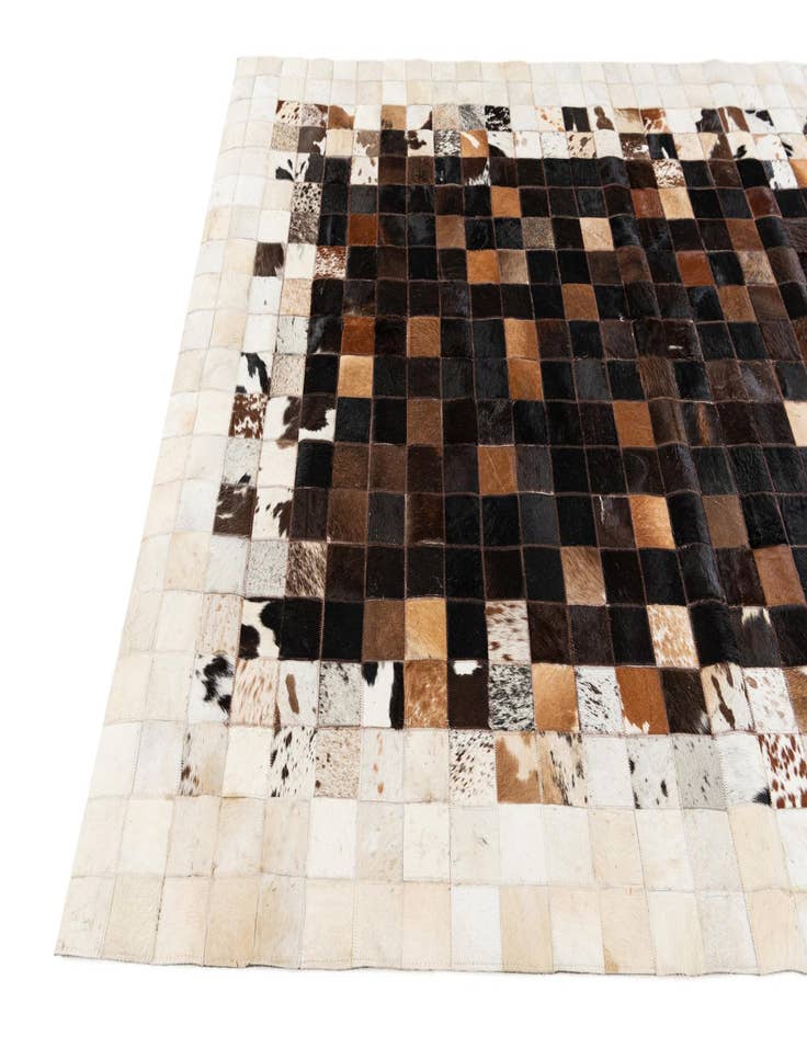 Detail image of  5' x 7' 11 Cowhide Stocks Rug