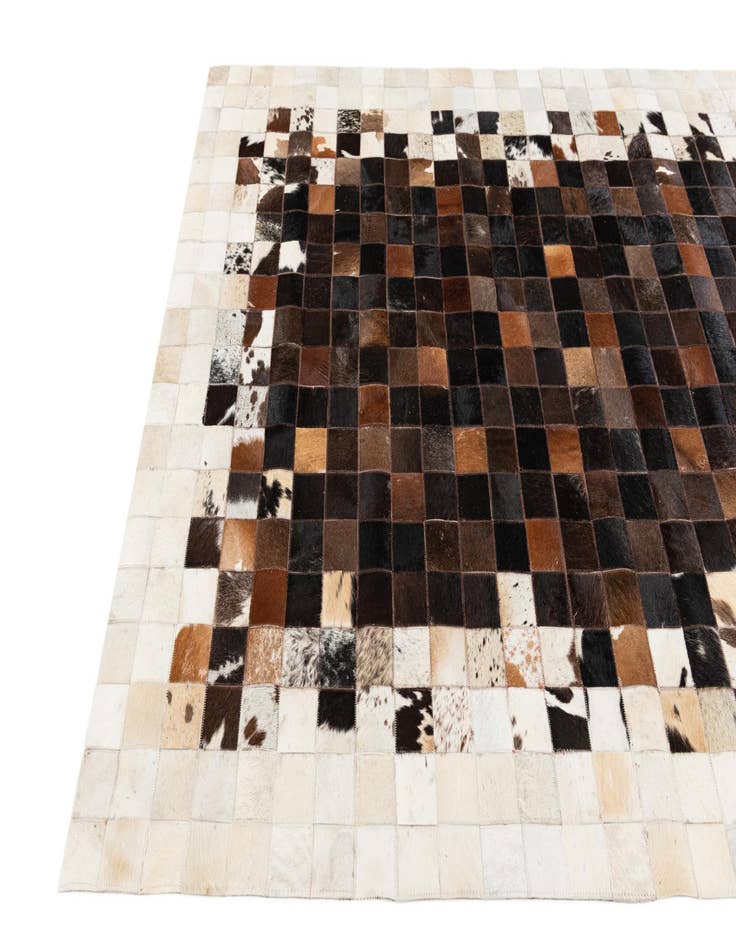 Detail image of  5' x 7' 11 Cowhide Stocks Rug