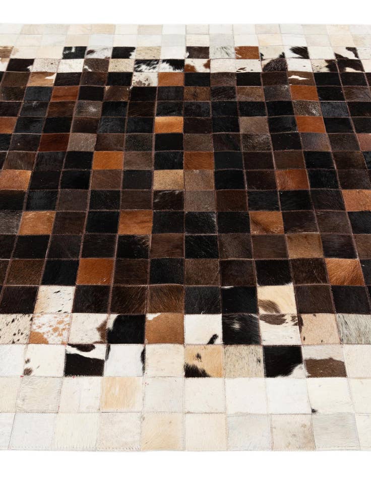 Detail image of  5' x 7' 11 Cowhide Stocks Rug