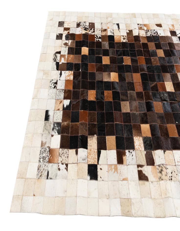 Detail image of  5' x 8' Cowhide Stocks Rug