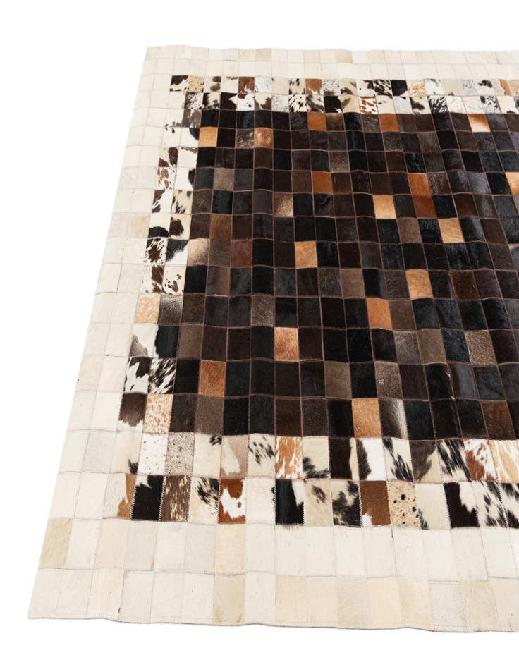 Detail image of  5' x 8' Cowhide Stocks Rug