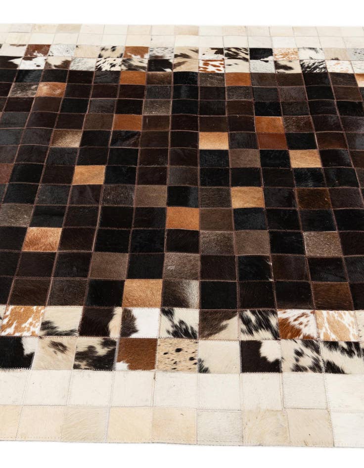 Detail image of  5' x 8' Cowhide Stocks Rug