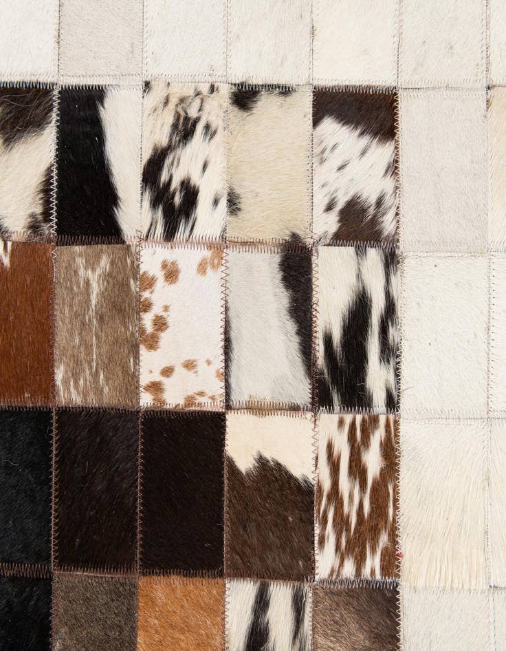 Detail image of  5' x 8' Cowhide Stocks Rug
