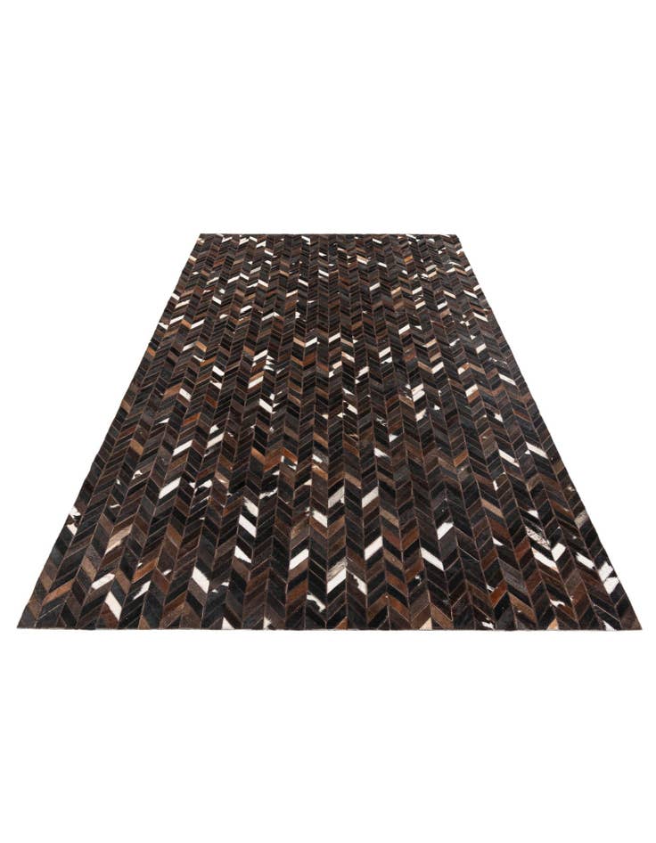 Detail image of  5' x 8' Cowhide Stocks Rug