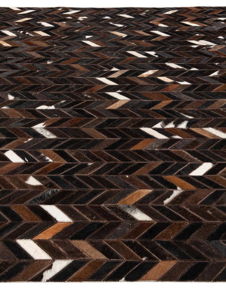 Detail image of  5' x 8' Cowhide Stocks Rug
