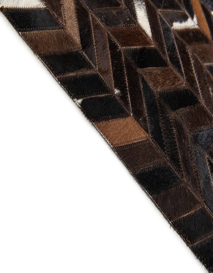 Detail image of  5' x 8' Cowhide Stocks Rug