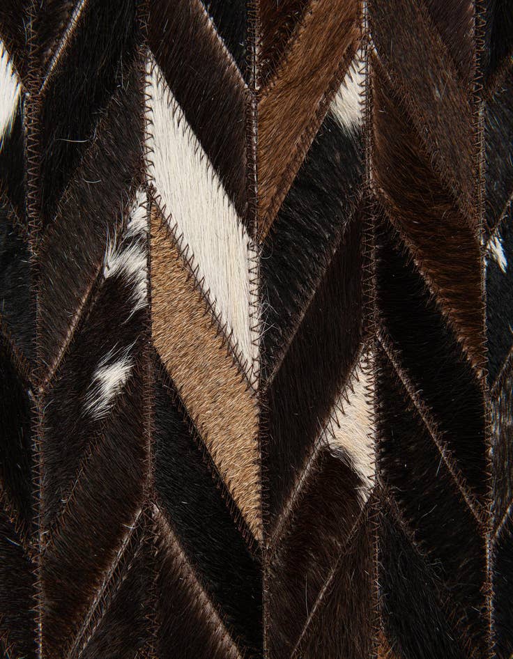 Detail image of  5' x 8' Cowhide Stocks Rug