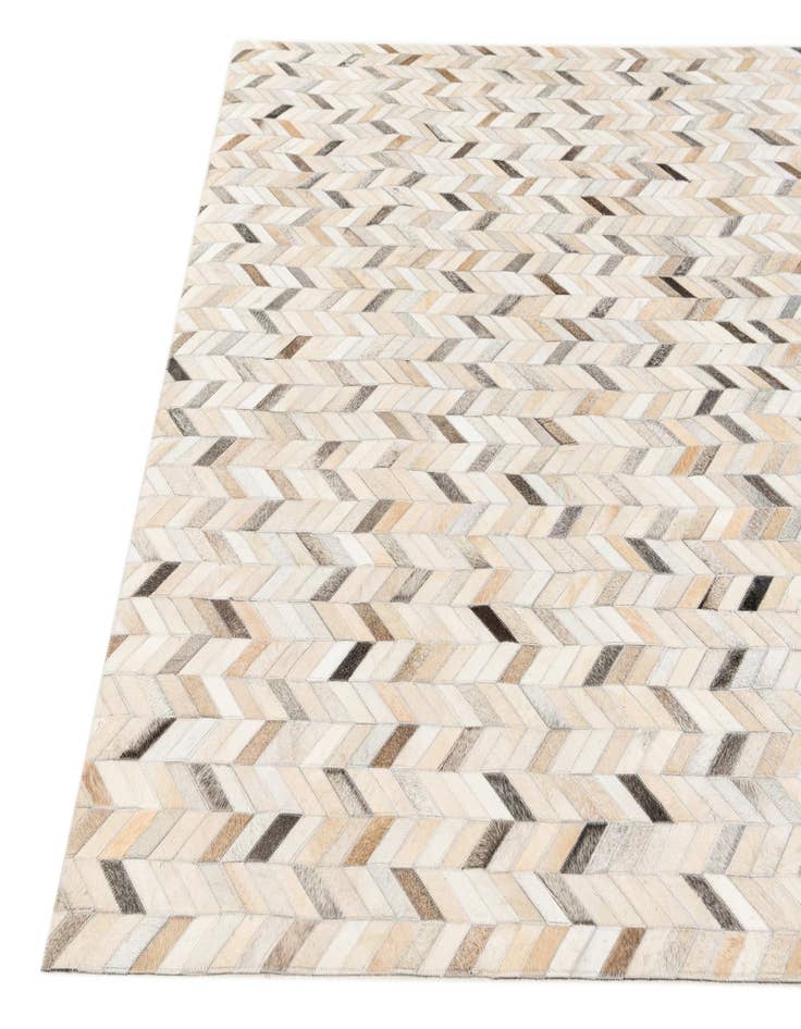 Detail image of  5' 7 x 7' 11 Cowhide Stocks Rug