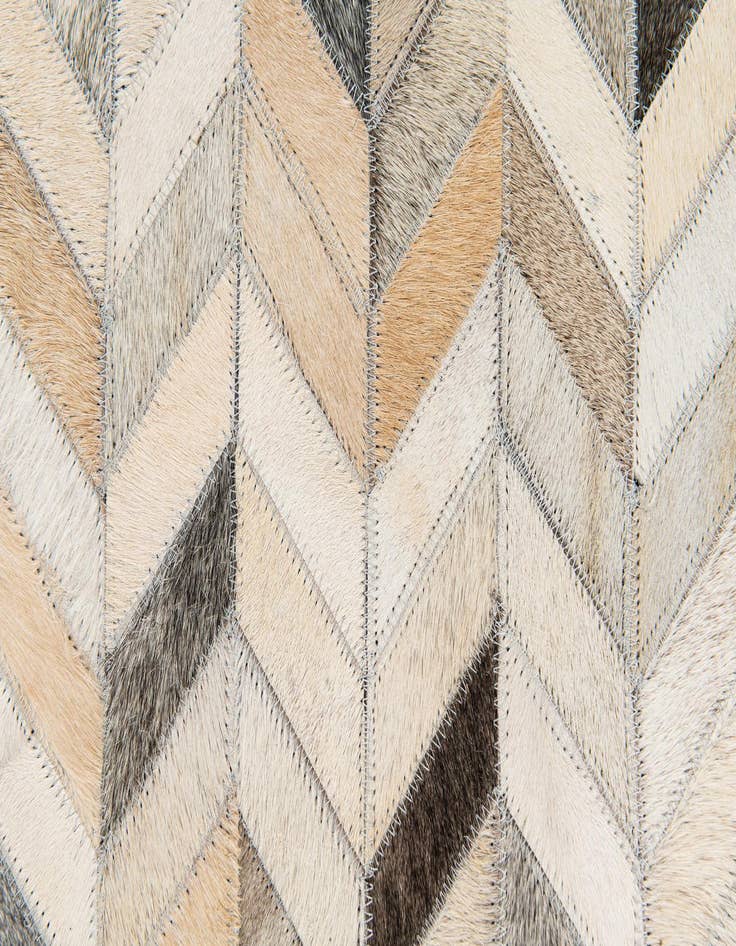 Detail image of  5' 7 x 7' 11 Cowhide Stocks Rug