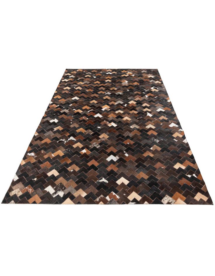 Detail image of  5' x 7' 11 Cowhide Stocks Rug