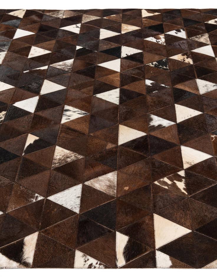 Detail image of  5' x 8' Cowhide Stocks Rug