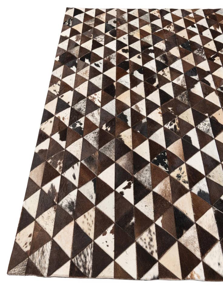 Detail image of  5' x 8' Cowhide Stocks Rug