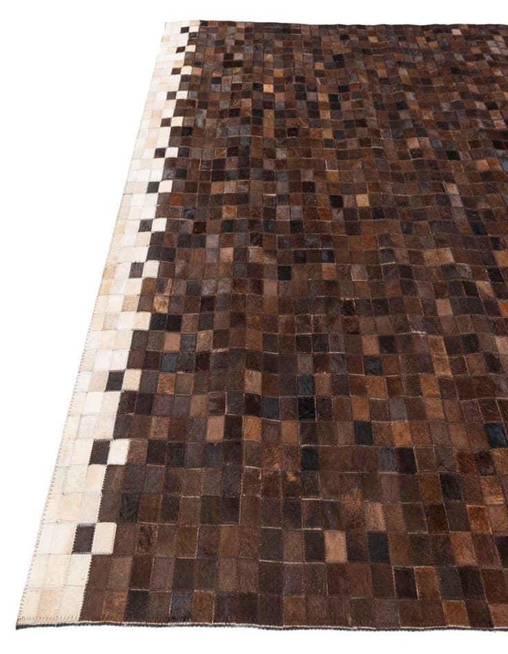 Detail image of  5' x 7' 11 Cowhide Stocks Rug