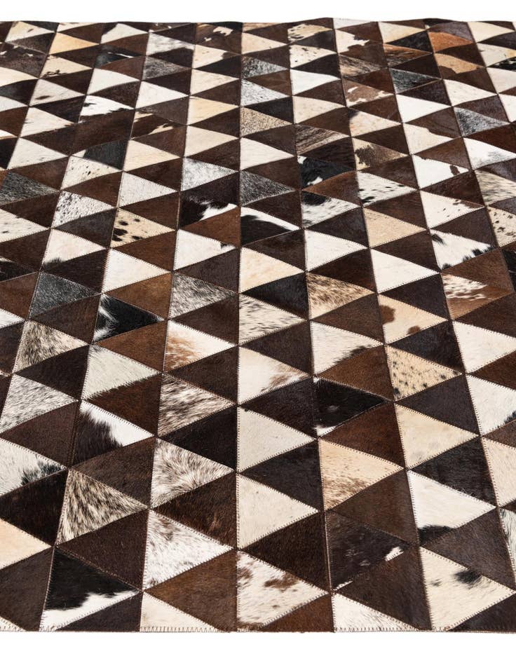 Detail image of  4' 11 x 8' Cowhide Stocks Rug