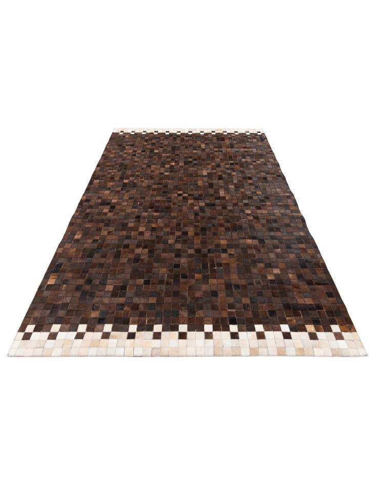 Detail image of  5' 1 x 7' 10 Cowhide Stocks Rug