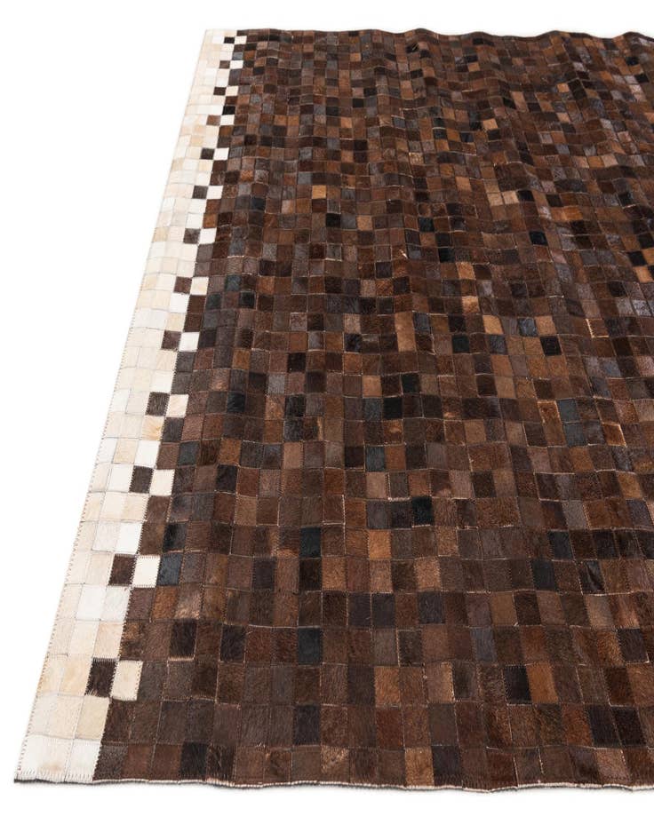 Detail image of  5' 1 x 7' 10 Cowhide Stocks Rug