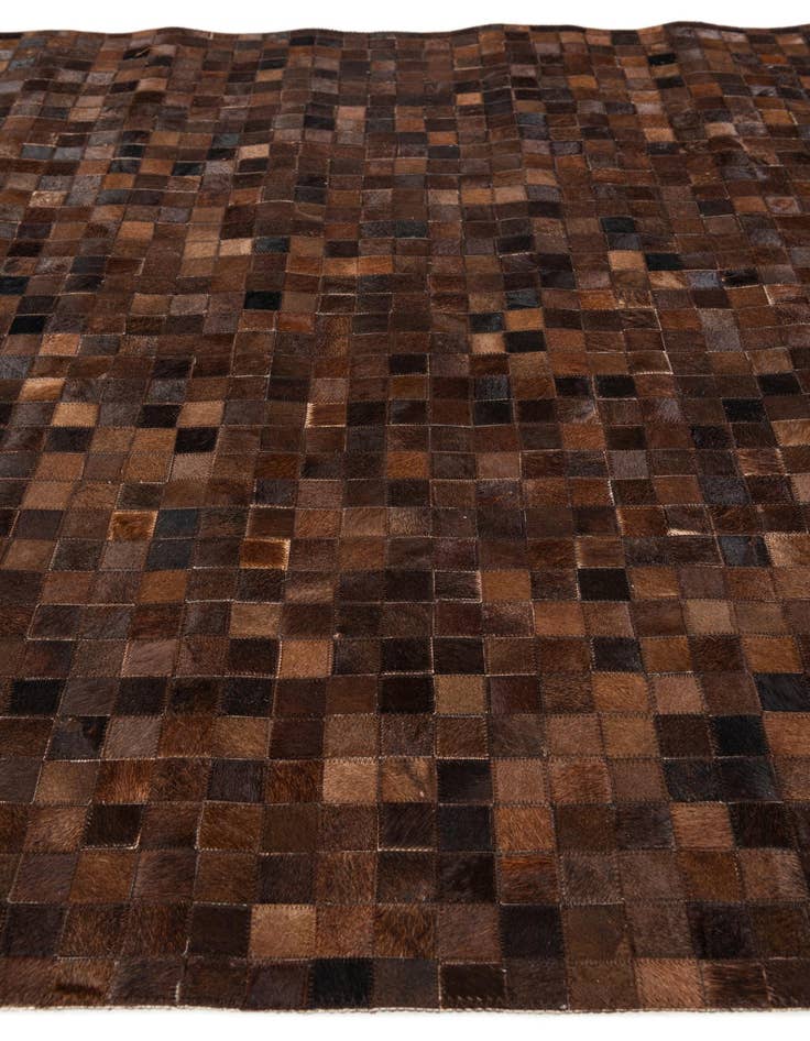 Detail image of  5' 1 x 7' 10 Cowhide Stocks Rug