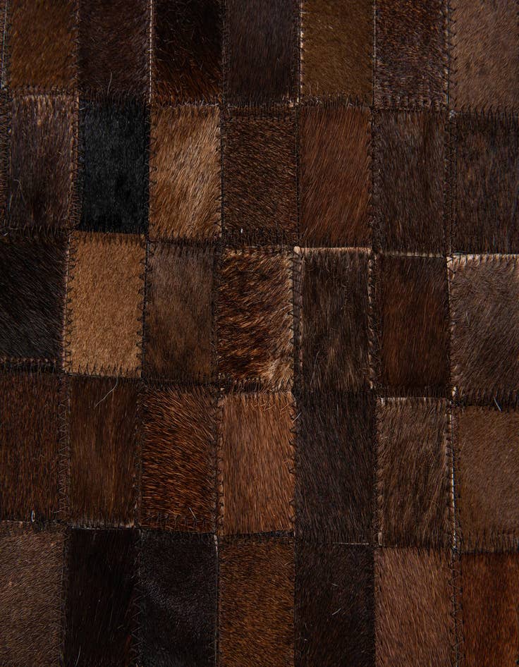 Detail image of  5' 1 x 7' 10 Cowhide Stocks Rug