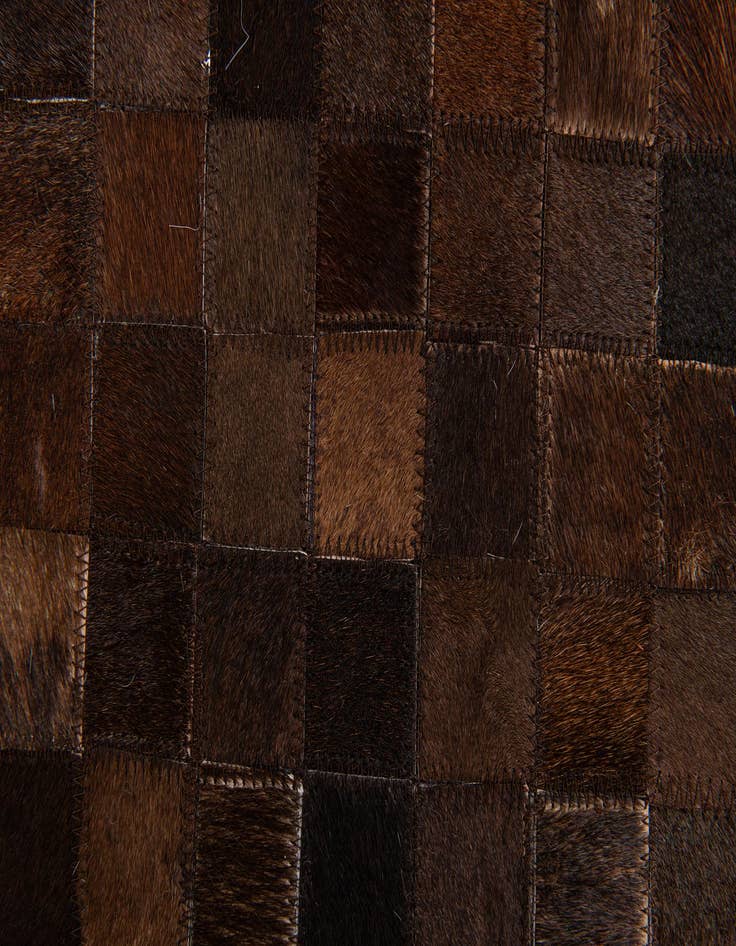 Detail image of  5' 1 x 7' 10 Cowhide Stocks Rug