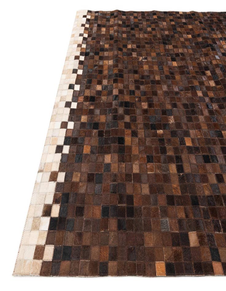 Detail image of  5' 1 x 8' Cowhide Stocks Rug