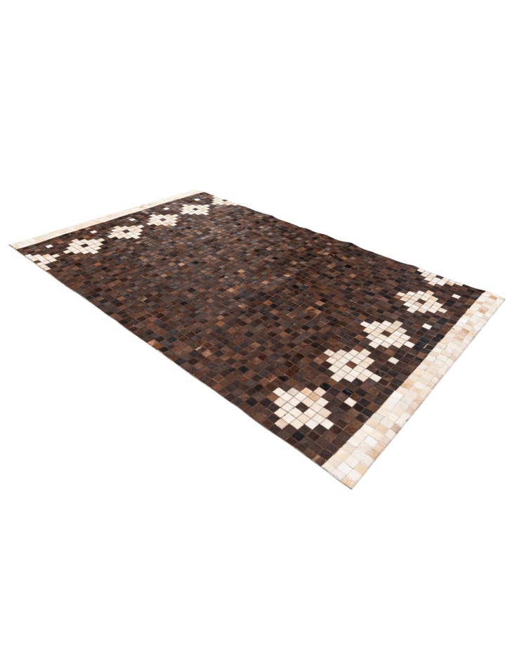 Detail image of  5' 1 x 8' 1 Cowhide Stocks Rug