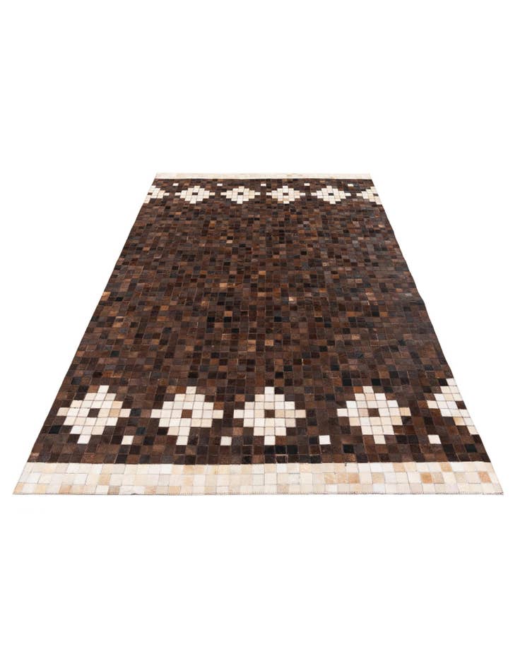 Detail image of  5' 1 x 8' 1 Cowhide Stocks Rug