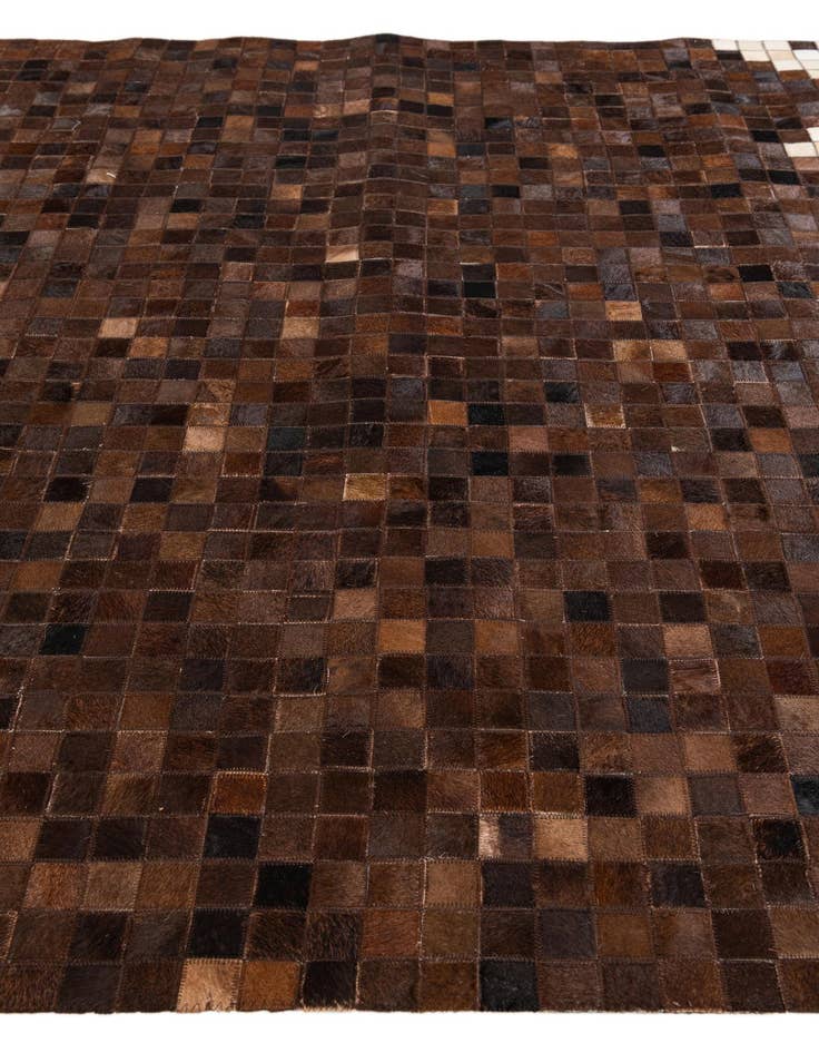 Detail image of  5' 1 x 8' 1 Cowhide Stocks Rug