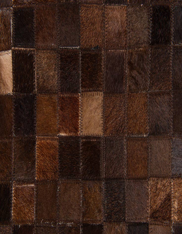 Detail image of  5' 1 x 8' 1 Cowhide Stocks Rug