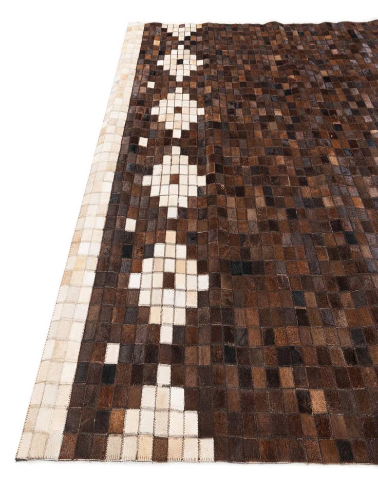 Detail image of  5' 1 x 8' Cowhide Stocks Rug