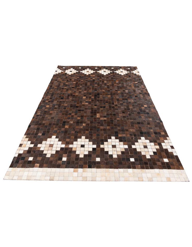 Detail image of  5' x 7' 11 Cowhide Stocks Rug