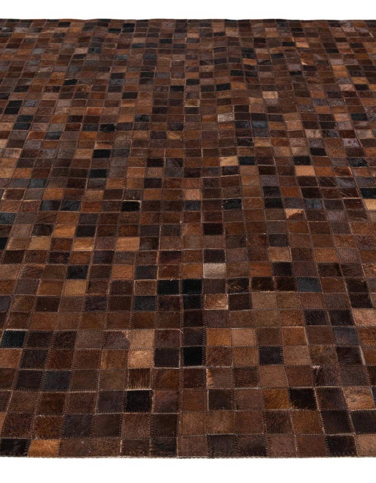 Detail image of  5' 1 x 8' 1 Cowhide Stocks Rug