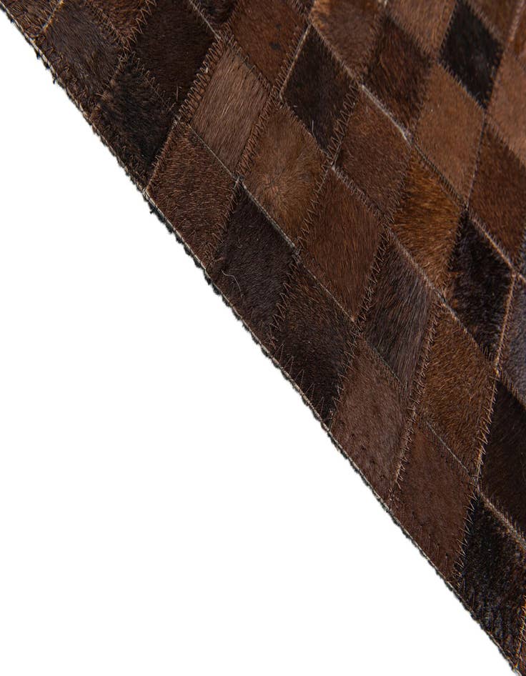 Detail image of  5' 1 x 8' 1 Cowhide Stocks Rug