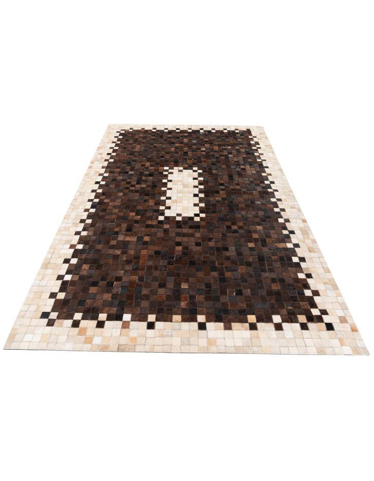 Detail image of  5' 2 x 7' 11 Cowhide Stocks Rug