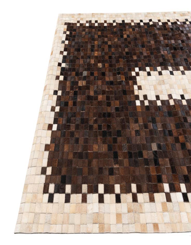 Detail image of  5' 2 x 7' 11 Cowhide Stocks Rug