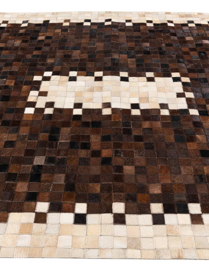 Detail image of  5' 2 x 7' 11 Cowhide Stocks Rug