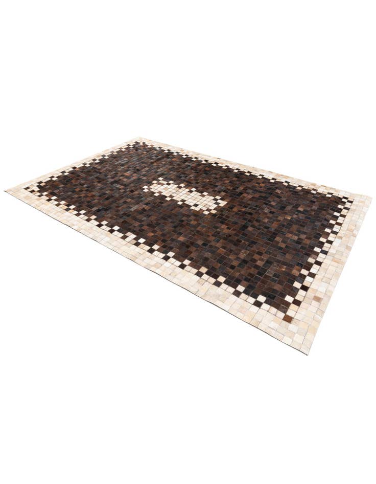Detail image of  5' 2 x 8' 1 Cowhide Stocks Rug