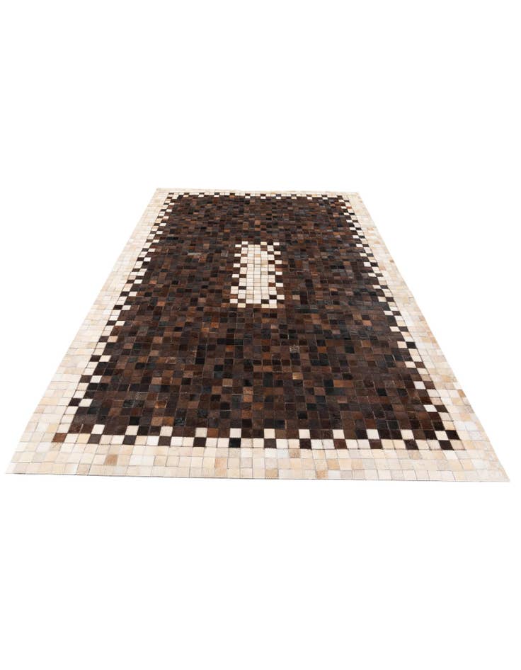 Detail image of  5' 2 x 8' 1 Cowhide Stocks Rug