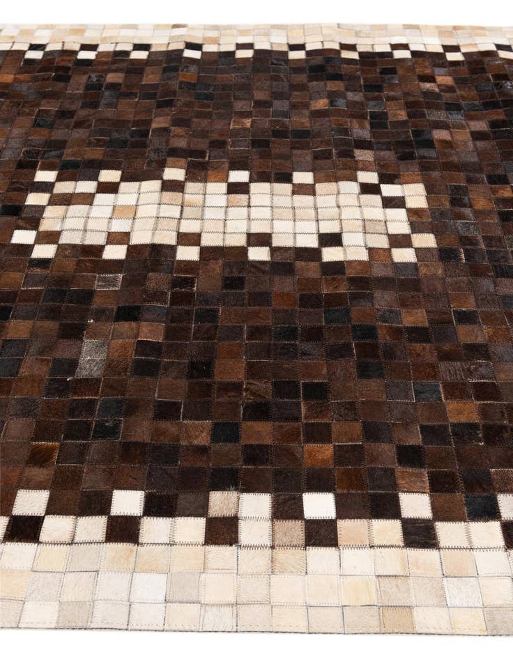 Detail image of  5' 2 x 8' 1 Cowhide Stocks Rug