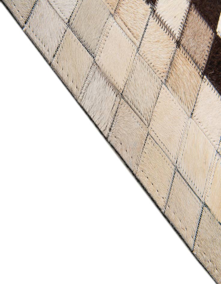 Detail image of  5' 2 x 8' 1 Cowhide Stocks Rug