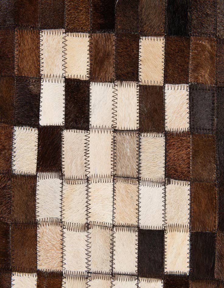 Detail image of  5' 2 x 8' 1 Cowhide Stocks Rug