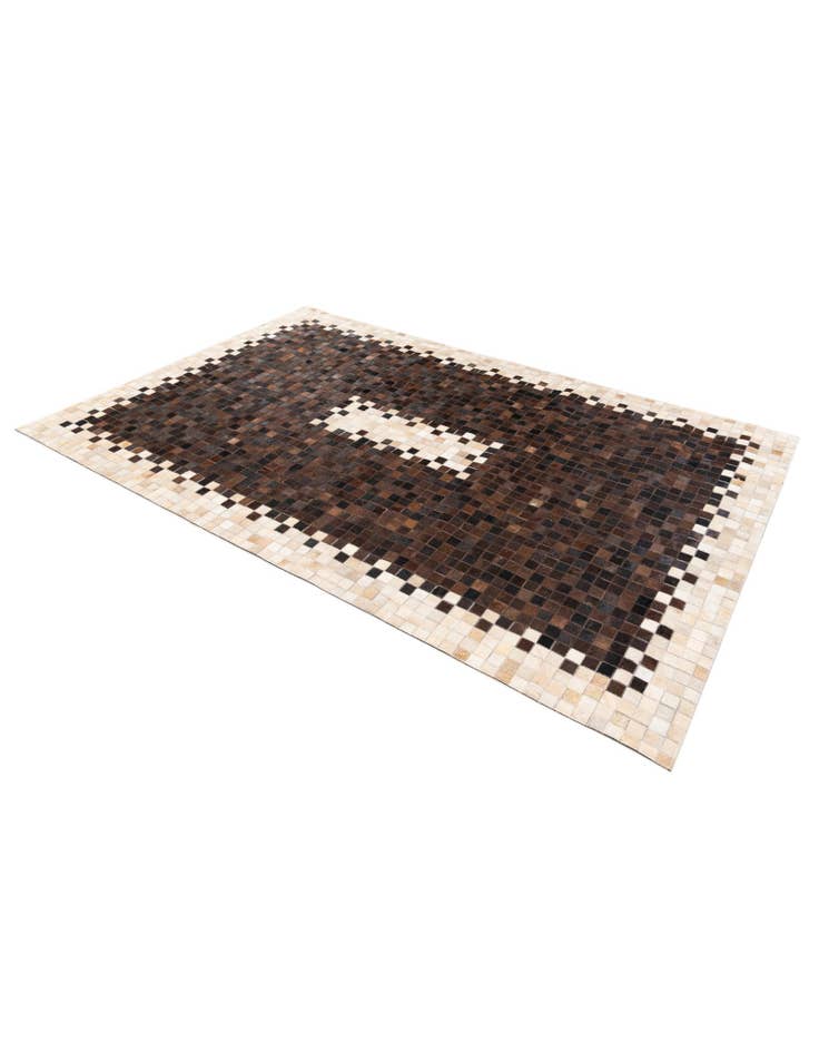 Detail image of  5' 2 x 7' 11 Cowhide Stocks Rug