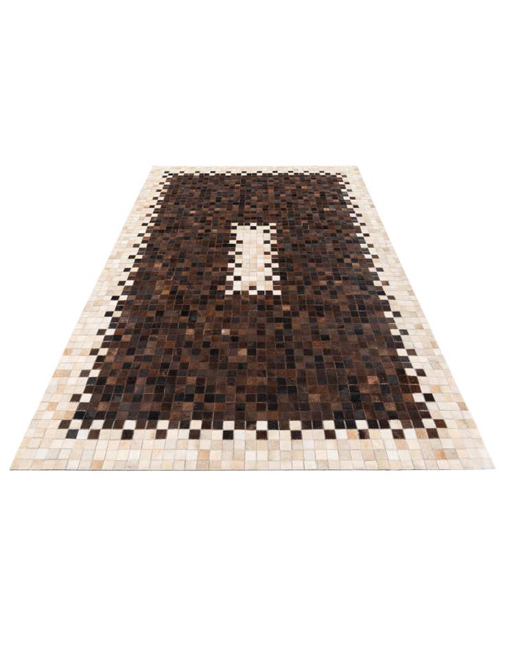 Detail image of  5' 2 x 7' 11 Cowhide Stocks Rug