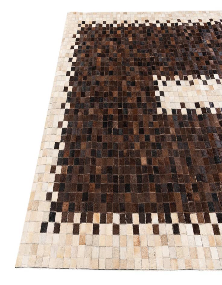 Detail image of  5' 2 x 7' 11 Cowhide Stocks Rug