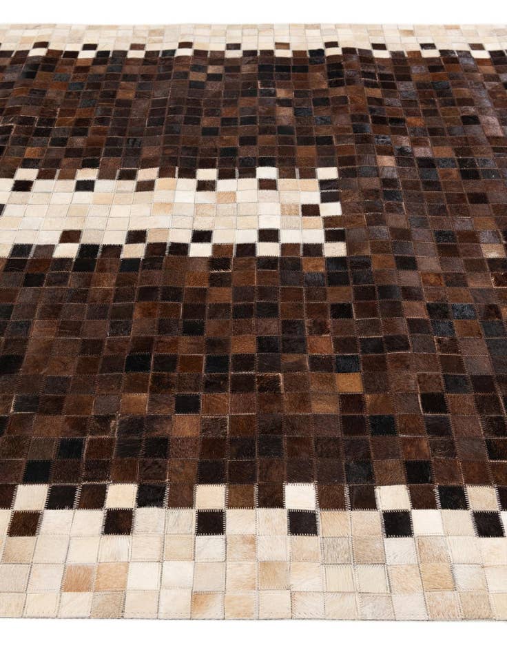Detail image of  5' 2 x 7' 11 Cowhide Stocks Rug